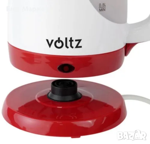 Електрическа кана Voltz Premium RP51230F, 1300W,  0.9л., Бяло/черно, бяло/червено, черен, снимка 6 - Кани - 49452430