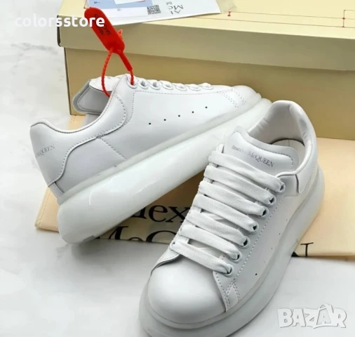 Дамски бели кецове Alexander McQueen/BR166s, снимка 2 - Маратонки - 50942937