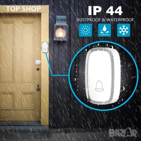 Безжичен звънец с обхват 280 м, 36 мелодии, 4 нива на звука, снимка 7 - Други - 48763620