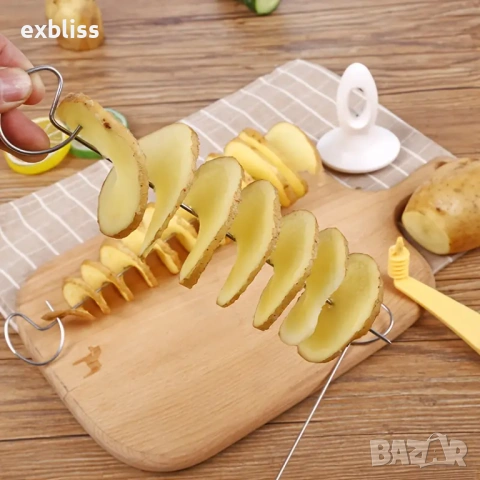 Ръчна спираловидна резачка за картофи Торнадо чипс