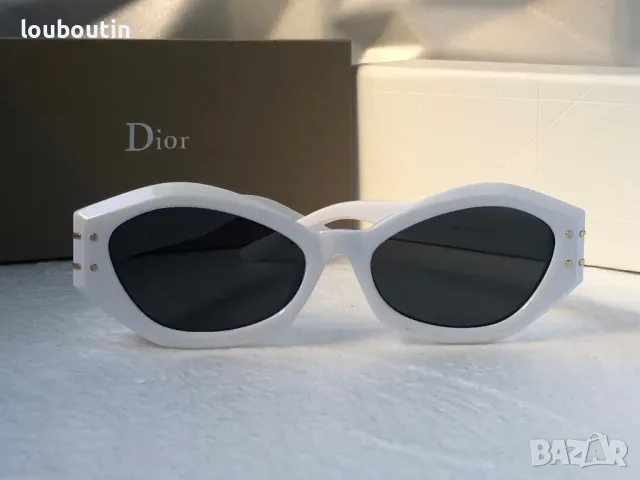 Dior 2024 дамски слънчеви очила 2 цвята черни бели, снимка 12 - Слънчеви и диоптрични очила - 47699244