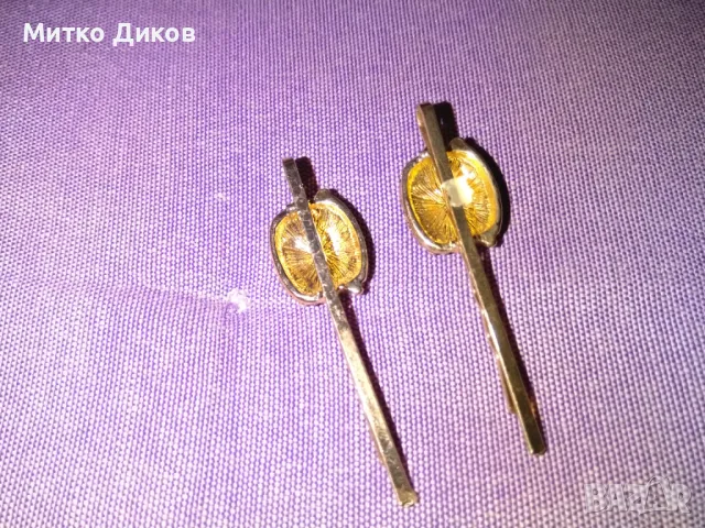  Луксозна фиба за коса елегантен дизайн с камъчета 5 броя, снимка 4 - Аксесоари за коса - 50257892