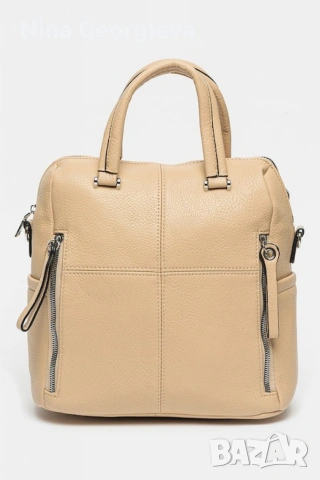 Дамска раница от еко материал с отделящи се презрамки, снимка 7 - Раници - 53575630