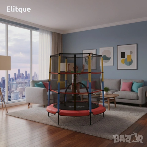 🔴 Батут 4.5ft (140 см) с вътрешна мрежа – Червен, снимка 6 - Други стоки за дома - 53529705