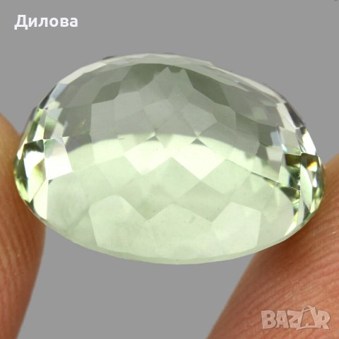 VVS 18.48ct 18x16mm Овално шлифован зелен аметист, снимка 2 - Други - 43798868