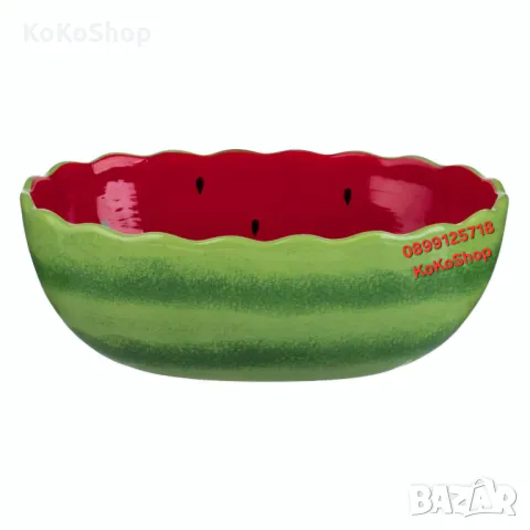 Фруктиера "Диня"-30x21x11 см./фруктиера/керамична фруктиера, снимка 2 - Аксесоари за кухня - 49978191