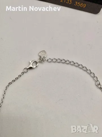 Сребърна гривна с мойсанит (Диамант) 1 карат, снимка 6 - Гривни - 49935532