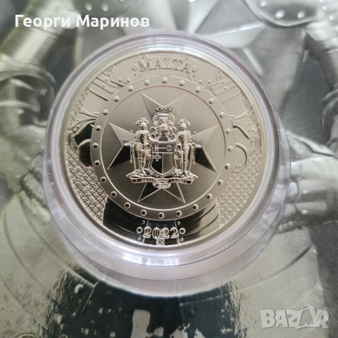 Сребърна монета Germania Knights of Malta, 2022 г., Проба 0.9999, 1 oz (1 унция), снимка 2 - Нумизматика и бонистика - 40090775