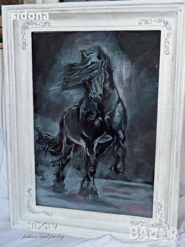 Картина "Black horse", снимка 2 - Картини - 33299483