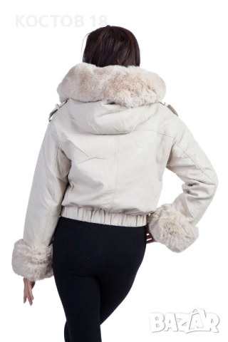 Дамско   кожено яке - 4260, снимка 5 - Якета - 52136538