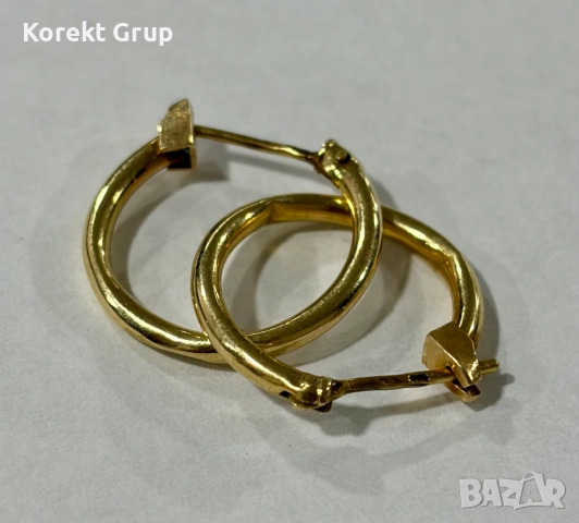 Златни обеци 1.36 грама 14к, снимка 6 - Обеци - 53038440