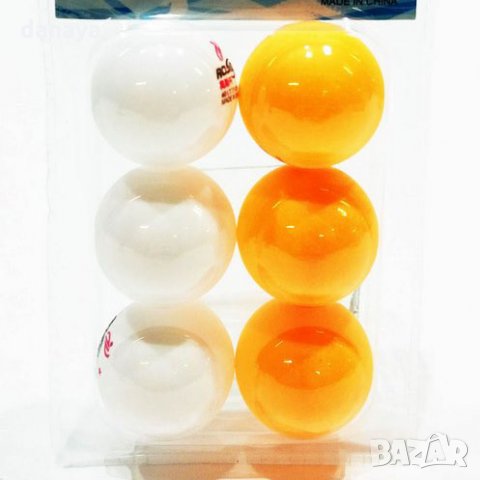 1494 Комплект топчета за тенис на маса 6 броя, снимка 3 - Други спортове - 28827967