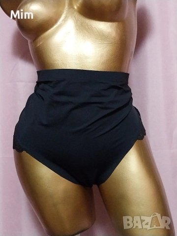 XL/2XL Черна микрофибърна бикина с дантела , снимка 6 - Бельо - 52881204