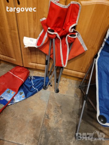 Два броя къмпинг столове метална рамка, снимка 3 - Столове - 43421446
