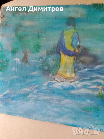 Маслена картина Лунна пътека , снимка 5 - Картини - 47296527