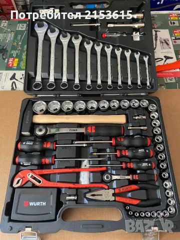 Wurth Zebra 1/4 и 1/2 гедоре гидория 93 части вложки kлючове oтвертки комплект