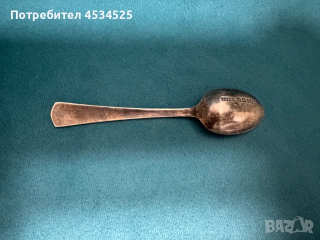Сребърна юбилейна лъжичка – Sheffield, 1935 г., снимка 3 - Колекции - 53402768