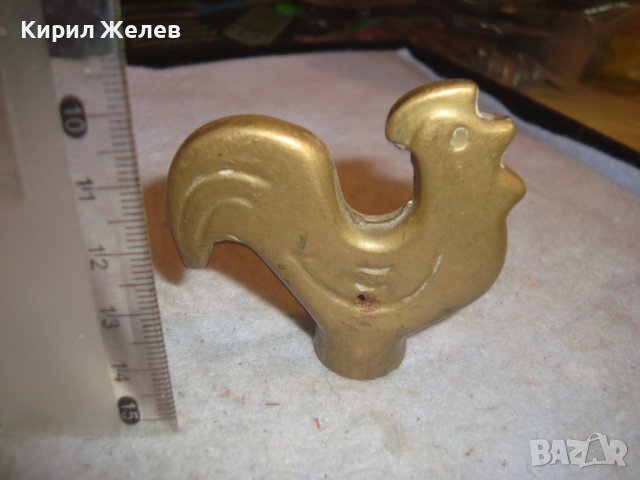 СТАРО БРОНЗОВО ПЕТЛЕ ФИГУРКА МОЖЕ да е от ВРЪХ на ОГРАДА или СТАРО ЗНАМЕ РЯДКО за КОЛЕКЦИЯ 30950, снимка 3 - Колекции - 38127254