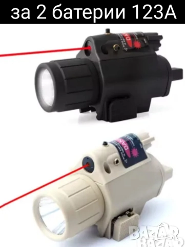 лазерен прицел *Red Dot*, с фенер, оптика , снимка 12 - Оборудване и аксесоари за оръжия - 23320779