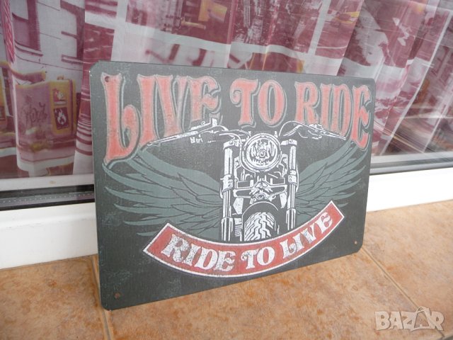 Метална табела мотор мотоциклети рокери криле рокерски събор, снимка 2 - Декорация за дома - 43765498