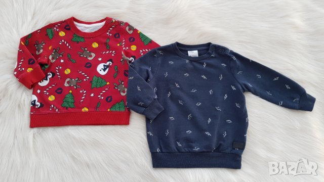 Детска Коледна блуза 9-12 месеца, снимка 3 - Бебешки блузки - 34874192