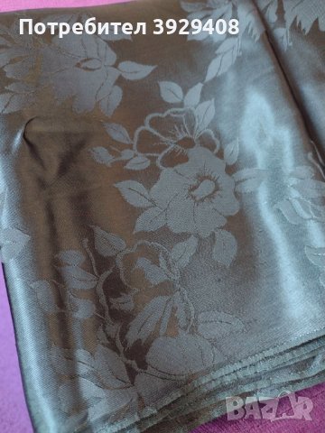 Плат черен копринен сатен