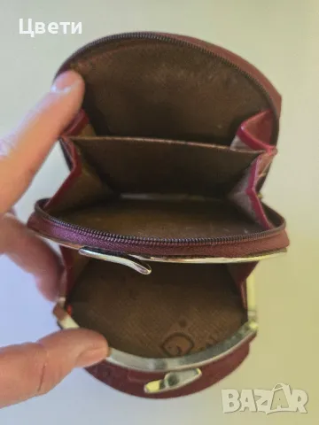 Портфейл естествена кожа 20 лв бордо, снимка 2 - Портфейли, портмонета - 49660060