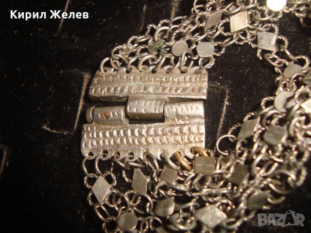 18 ВЕК ВЪЗРОЖДЕНСКА СРЕБЪРНА САЧАНЕНА ГРИВНА РЪЧНА ИЗРАБОТКА СТАРИННА ПЛЕТКА с ЩИФТ НАКИТ БИЖУ 17644, снимка 18 - Антикварни и старинни предмети - 33215654