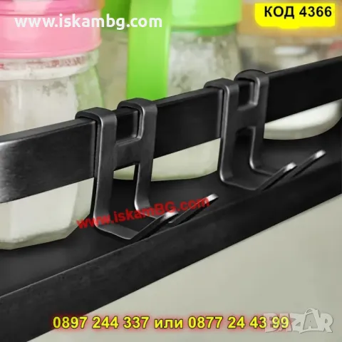 Алуминиева закачалка за душ кабина без пробиване, 1 брой - КОД 4366, снимка 3 - Други стоки за дома - 50196234