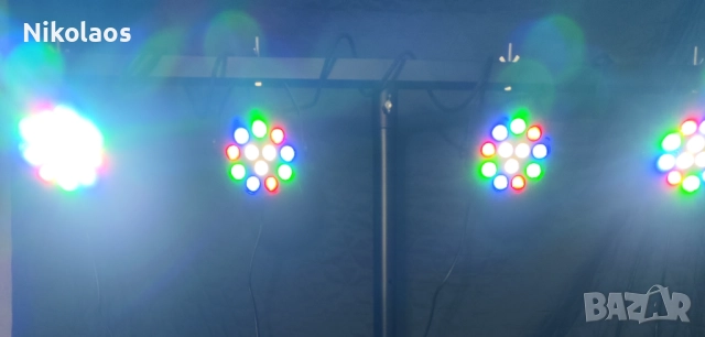 (Нов)пълен комплект DMX/LED осветление (прожектори),стойка, контролер,кабели, снимка 10 - Други - 52656926