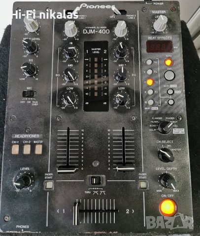 2-канален професионален пулт мишпулт миксер PIONEER  DJM-400, снимка 2 - Ресийвъри, усилватели, смесителни пултове - 43973584