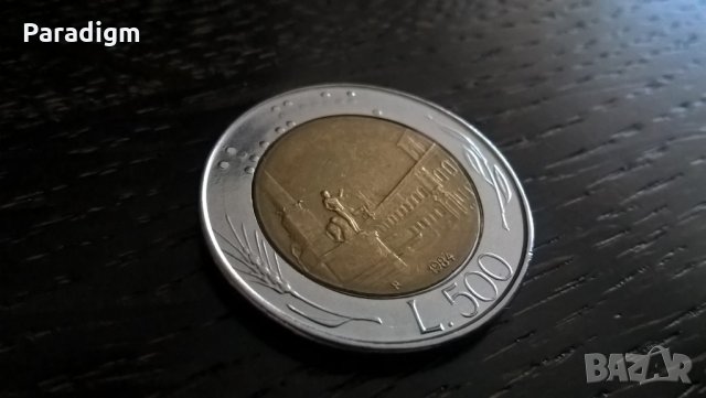 Монета - Италия - 500 лири | 1984г., снимка 1 - Нумизматика и бонистика - 27497727