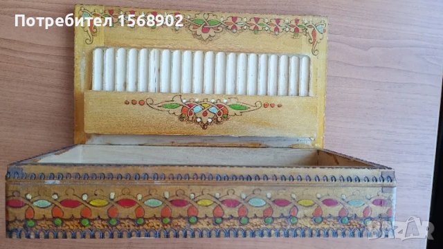 дървена кутия за съхранение на цигари , снимка 2 - Декорация за дома - 49223664