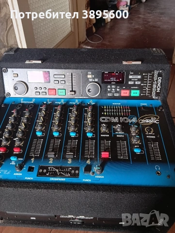 Продавам DJ комплект Denon+Omnitronic-работещ, снимка 4 - Ресийвъри, усилватели, смесителни пултове - 53495320
