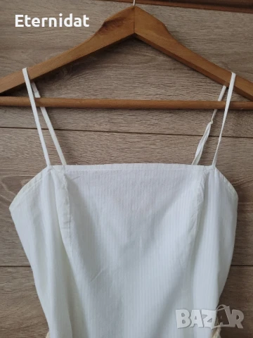 Бяла лятна рокля ICHI памучна материя , снимка 2 - Рокли - 51269228