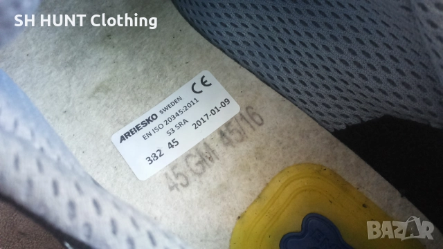 ARBESKO Leather Work Safetu Shoes размер EUR 45 работни обувки с бомбе естествена кожа WS1-37, снимка 18 - Други - 51991888