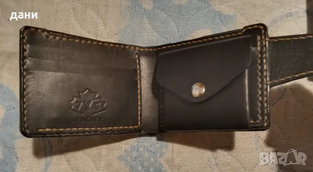 Портфейл от естествена кожа , снимка 2 - Портфейли, портмонета - 49035461
