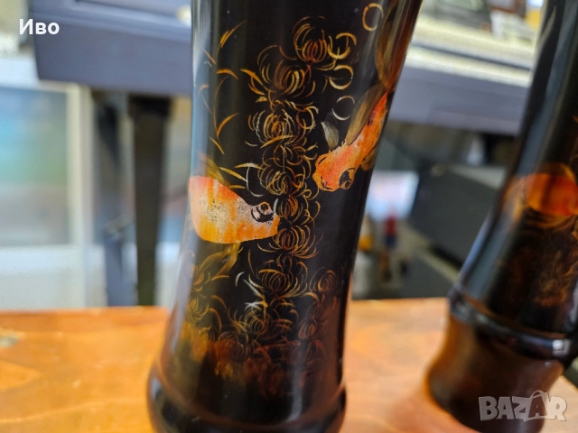 Антична китайска ваза със златни рибки. По 20лв./бр. ДветеВ отлично техническо и визуално състояние., снимка 5 - Вази - 52006597