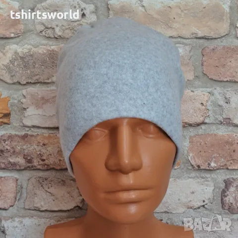 Нова топла зимна шапка в сив цвят, снимка 2 - Шапки - 47699308
