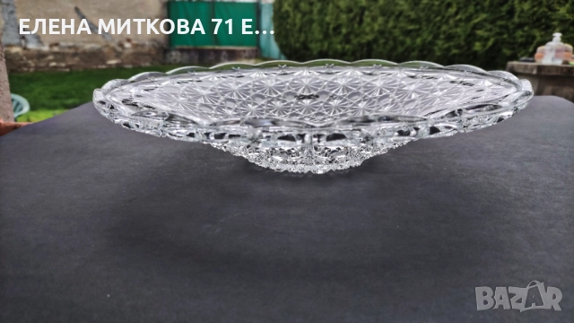 Голяма френска фруктиера от кристално стъкло, снимка 4 - Аксесоари за кухня - 52643409