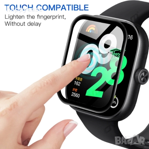 Xiaomi Redmi Watch 6 / 4 / 3 / 3 Active / 5D Протектор за цял екран, снимка 2 - Смарт часовници - 44129670
