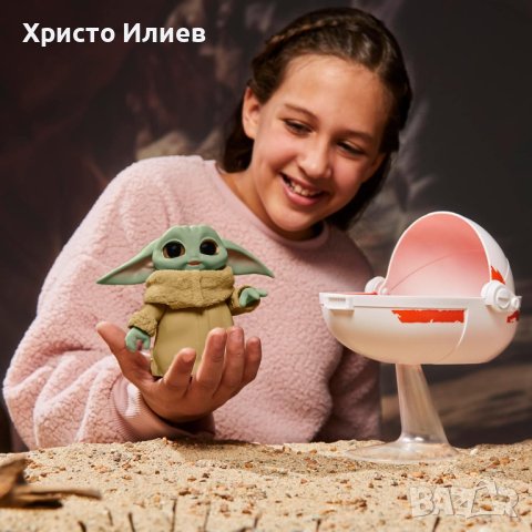 Star Wars Бебе Йода Интерактивна играчка Мандалориан Грогу със звуци и движения Grogu, снимка 7 - Фигурки - 43969765
