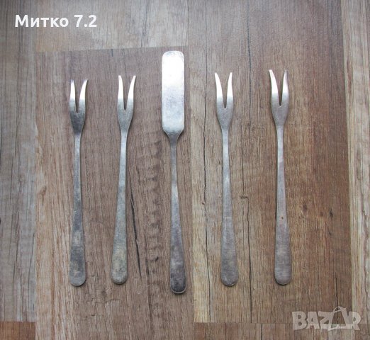 Стари Сребърни прибори за десерт, снимка 5 - Други ценни предмети - 32219509