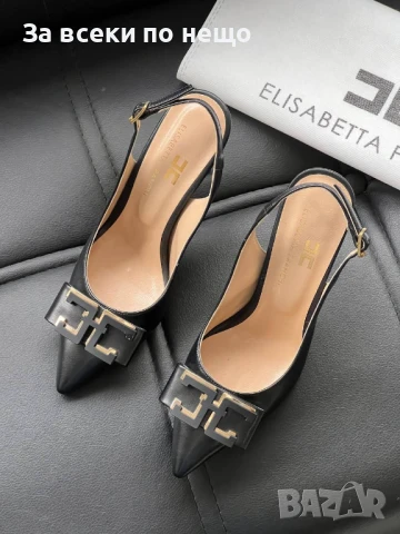 Elisabetta Franchi Дамски Обувки С Метален Ток Елизабета Фенчи - 2 Налични Цвята Код E674, снимка 3 - Дамски обувки на ток - 51112154