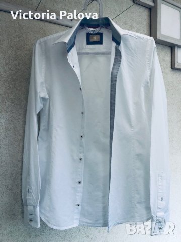 Класическа бяла риза Q1,гладък памук, снимка 8 - Ризи - 28695871