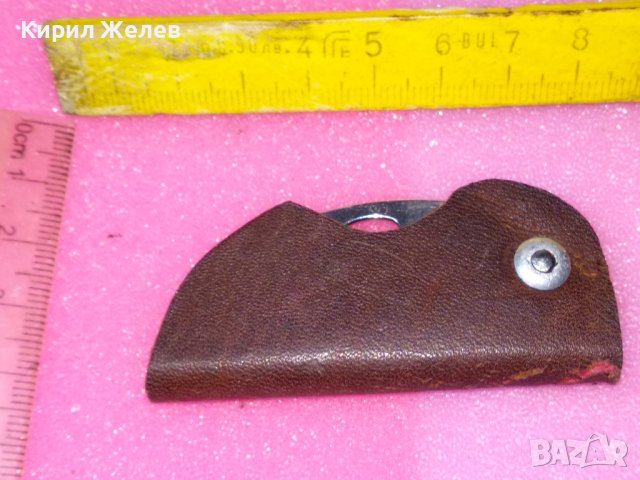 УНИКАЛНО РЯДЪК МОДЕЛ МИНИ ДЖОБНО НОЖЧЕ с КАНИЯ - КАЛЪФЧЕ от ЕСТЕСТВЕНА КОЖА РЪЧНА ИЗРАБОТКА 43107, снимка 11 - Колекции - 44035317