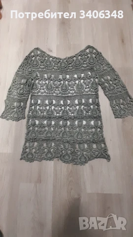 Блуза/туника от памучна дантела. L/XL, снимка 2 - Туники - 50454165