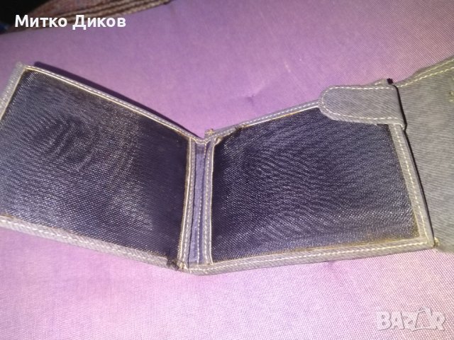 S.Bellini марков италиански портфейл кожен промазан плат с много отделения 120х95мм, снимка 6 - Портфейли, портмонета - 38518428