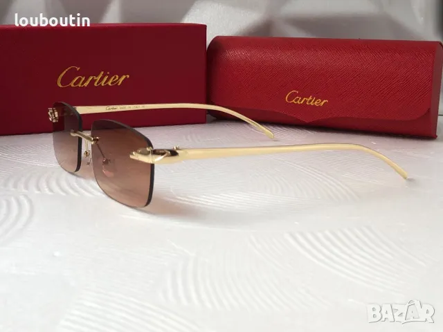 Cartier Мъжки слънчеви очила правоъгълни 3 цвята дамски унисек, снимка 9 - Слънчеви и диоптрични очила - 49785762