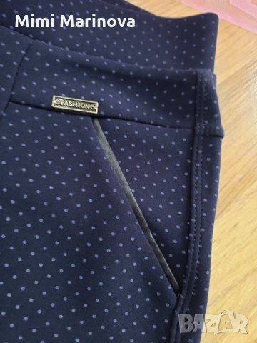 Супер удобен Тъмно син панталон на точки, снимка 4 - Панталони - 27059584